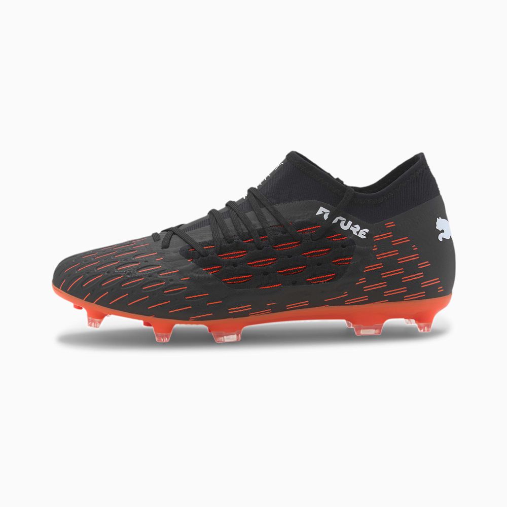 Puma FUTURE 6.3 NETFIT FG/AG Férfi Focicipő - Fekete/Fehér/Narancssárga ( Hungary - MSQNX9562 )